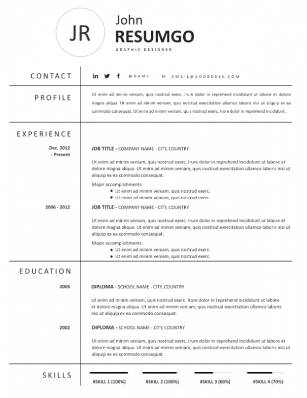 Desain CV Berbasis Grid